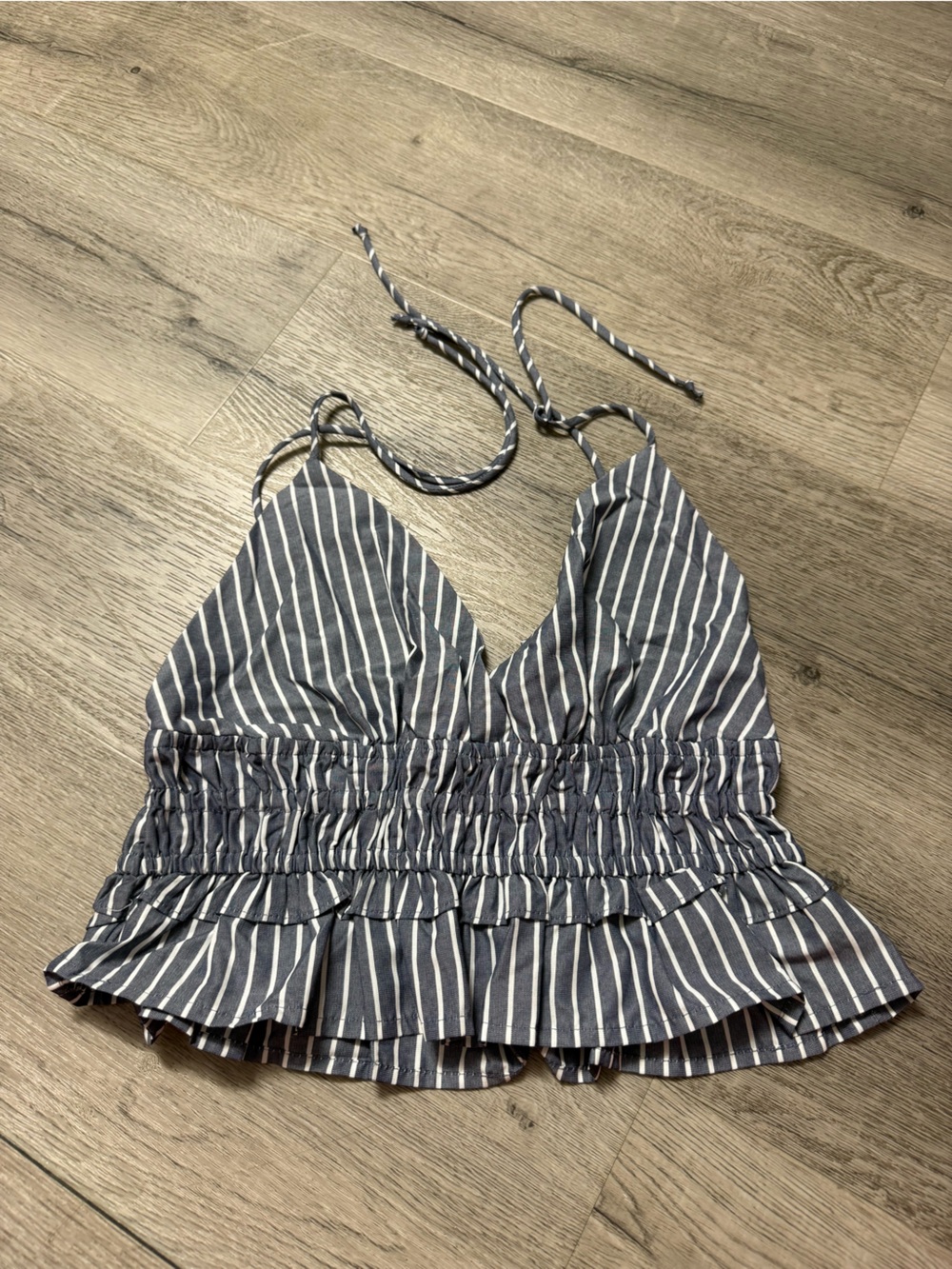 Striped Navy and White Girls' Elastic Waist Shorts